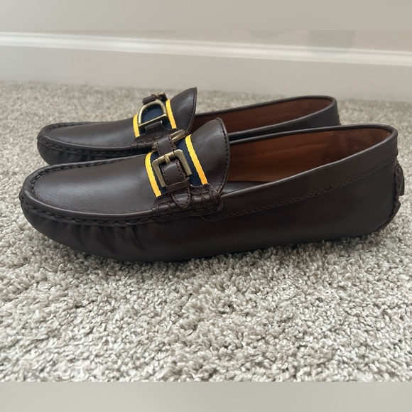 POLO RALPH LAUREN Men's Anders Leather Driver Driving Style Loafer Brown Sz 8.5 - Picture 8 of 12